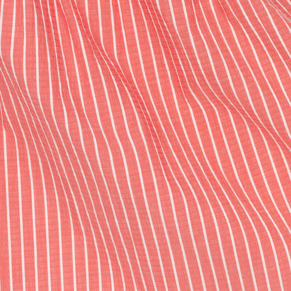 Fina Ejerique-Girls Red Striped Cotton Dress | Childrensalon Outlet