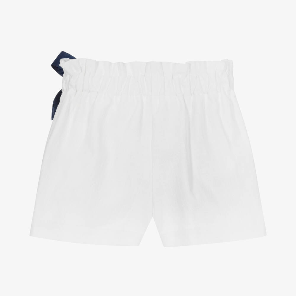 White twill shorts top