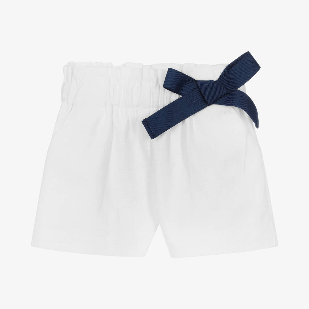 Fina Ejerique - Girls White Twill Shorts | Childrensalon