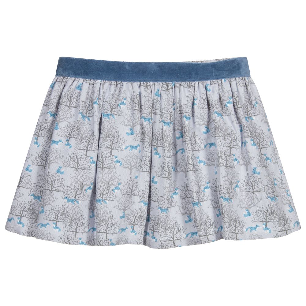 Fina Ejerique - Grey Viscose Skirt | Childrensalon