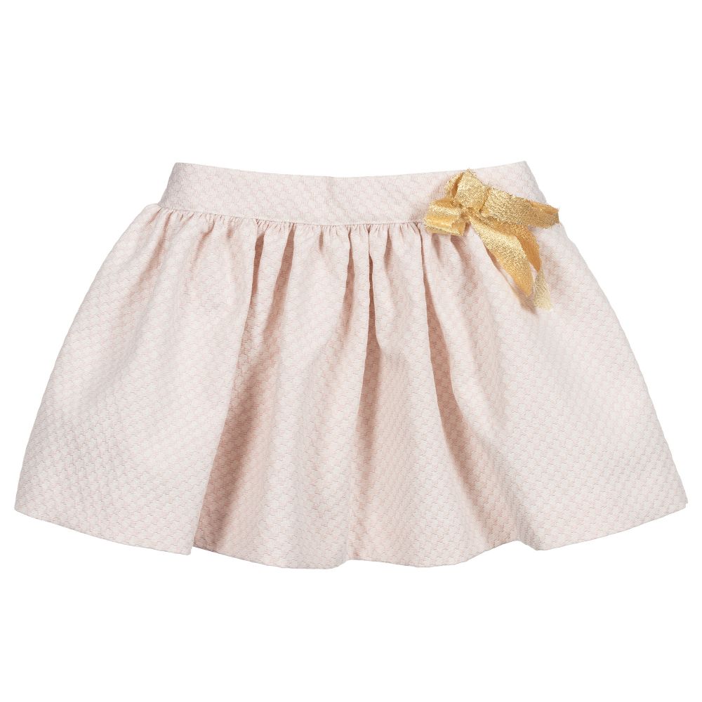Fina Ejerique - Pink & Gold Jacquard Skirt | Childrensalon