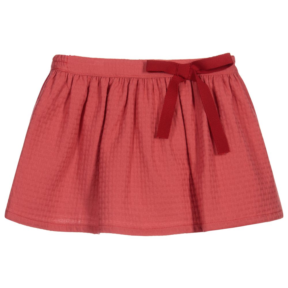 Fina Ejerique - Red Cotton Skirt | Childrensalon