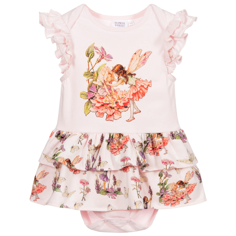 Flower Fairies™ by Childrensalon-Baby Girls Pink Cotton Dress | Childrensalon Outlet