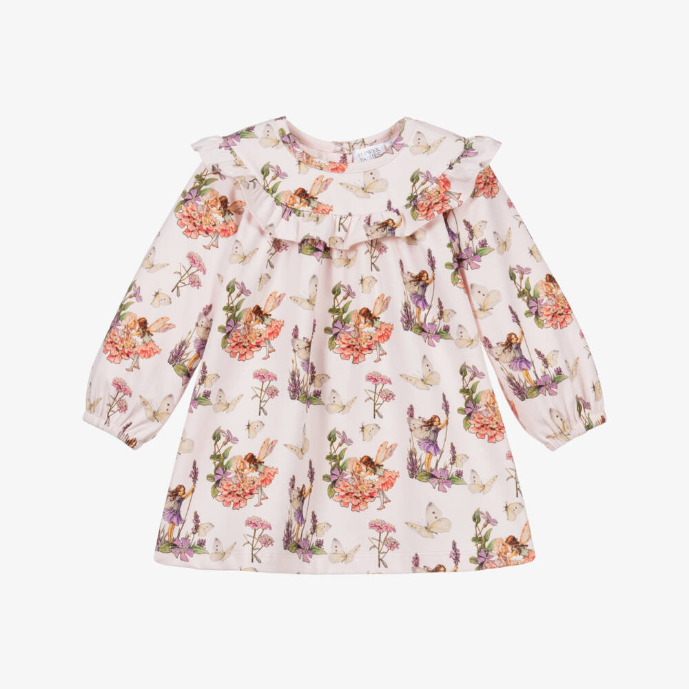 Flower Fairies™ by Childrensalon-Розовое хлопковое платье для малышек | Childrensalon Outlet
