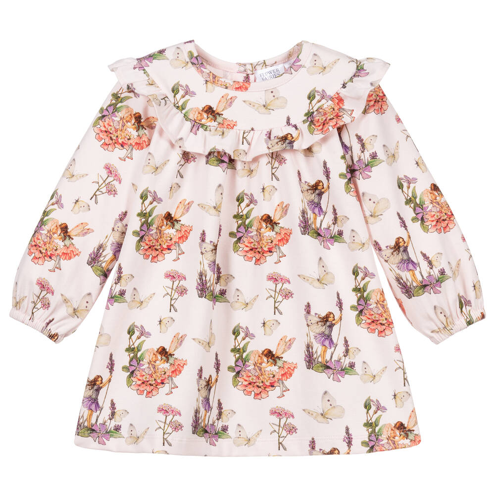 Flower Fairies™ by Childrensalon - Розовое хлопковое платье для малышек | Childrensalon