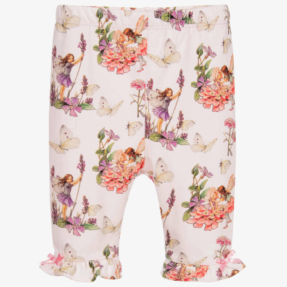 Flower Fairies™ by Childrensalon-Baby Girls Pink Cotton Leggings | Childrensalon Outlet