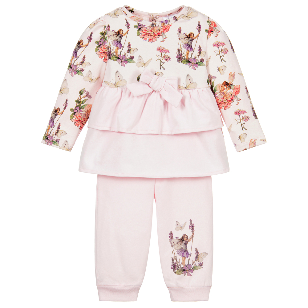 Flower Fairies™ by Childrensalon - Baby Girls Pink Cotton Outfit | Childrensalon