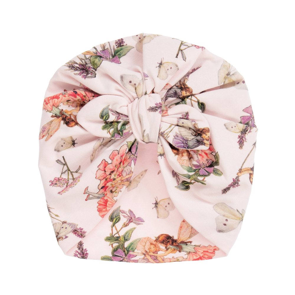 Flower Fairies™ by Childrensalon-Baby Girls Pink Cotton Turban | Childrensalon Outlet
