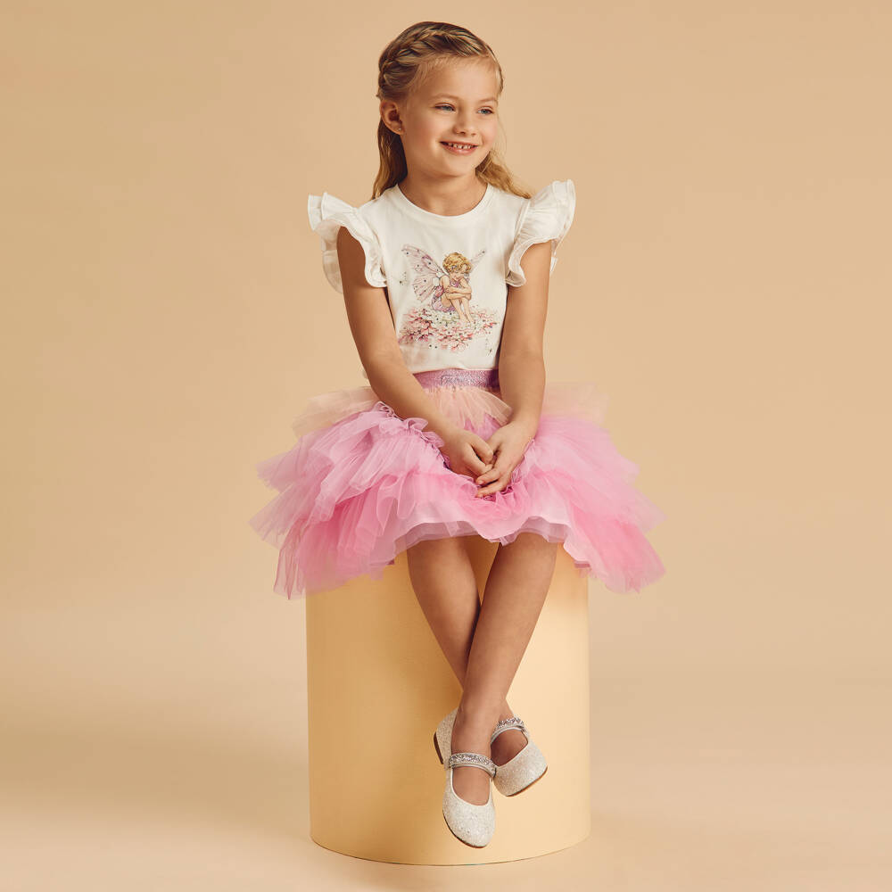 Flower Fairies™ by Childrensalon-تنورة تول وردية ساحرة للبنات | Childrensalon Outlet