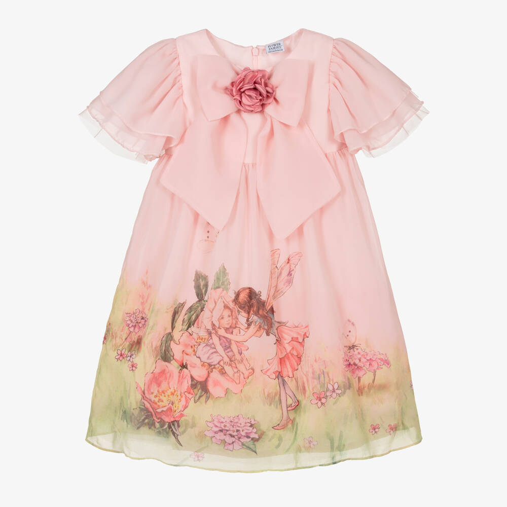 Flower Fairies™ by Childrensalon-Платье фея из розового шифона для девочек | Childrensalon Outlet