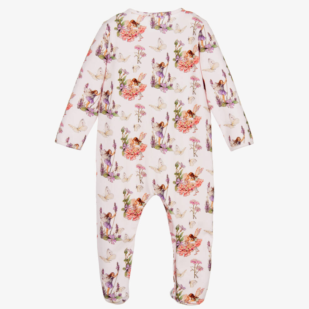 Flower Fairies™ by Childrensalon-Girls Pink Cotton Babygrow | Childrensalon Outlet