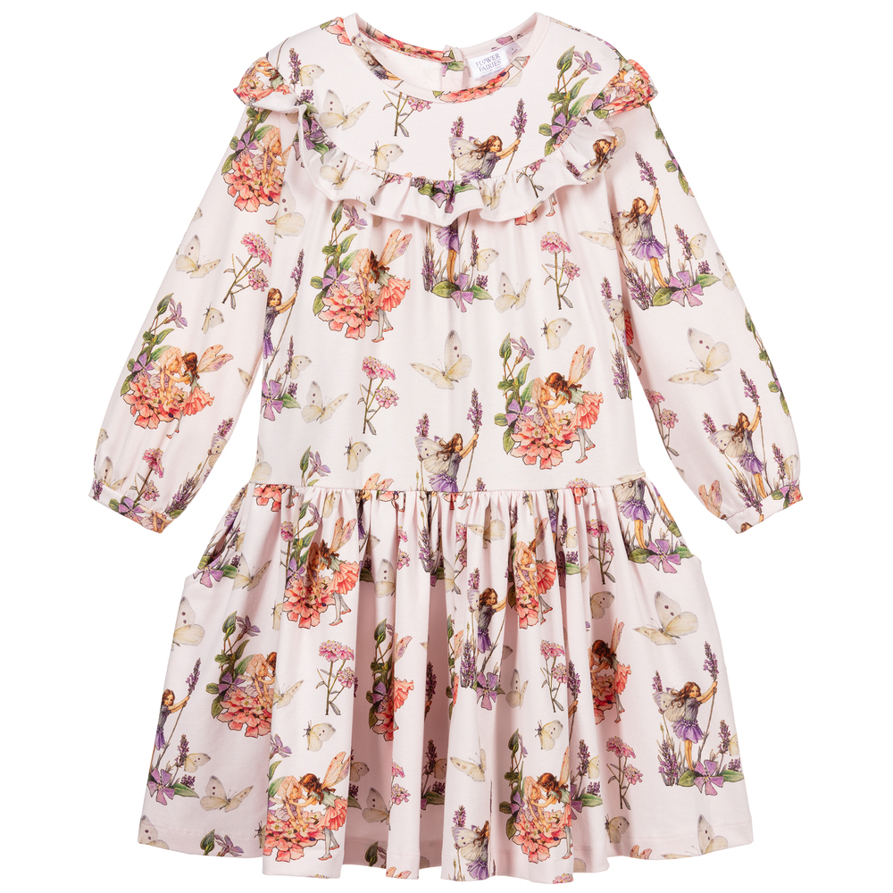 Flower Fairies™ by Childrensalon-Girls Pink Cotton Dress | Childrensalon Outlet