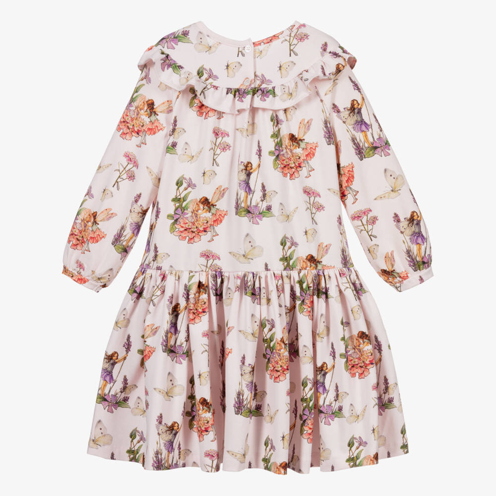 Flower Fairies™ by Childrensalon-Розовое платье из хлопка для девочек | Childrensalon Outlet