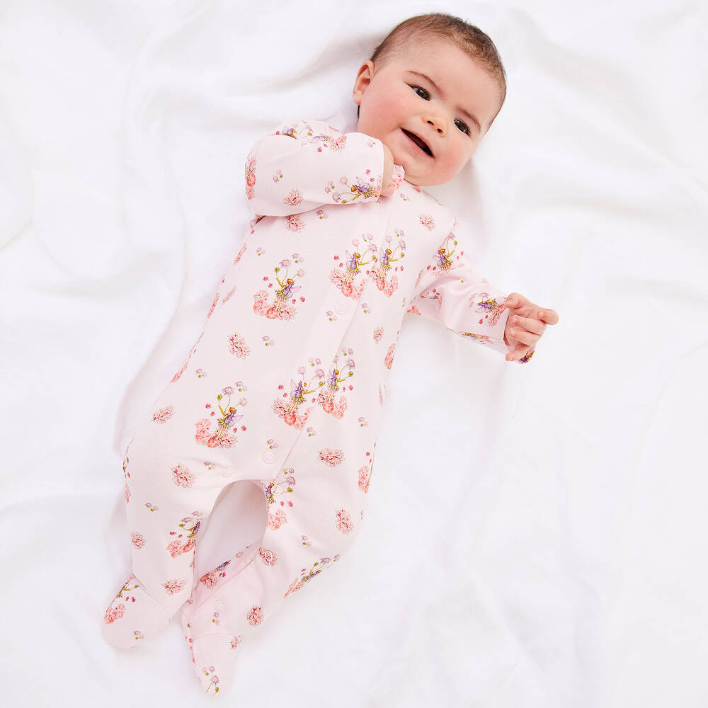 فلاور فيريز باي تشلدرن صالون-أفرول بيبي غرو قطن جيرسي لون زهري للمولودات | Childrensalon Outlet