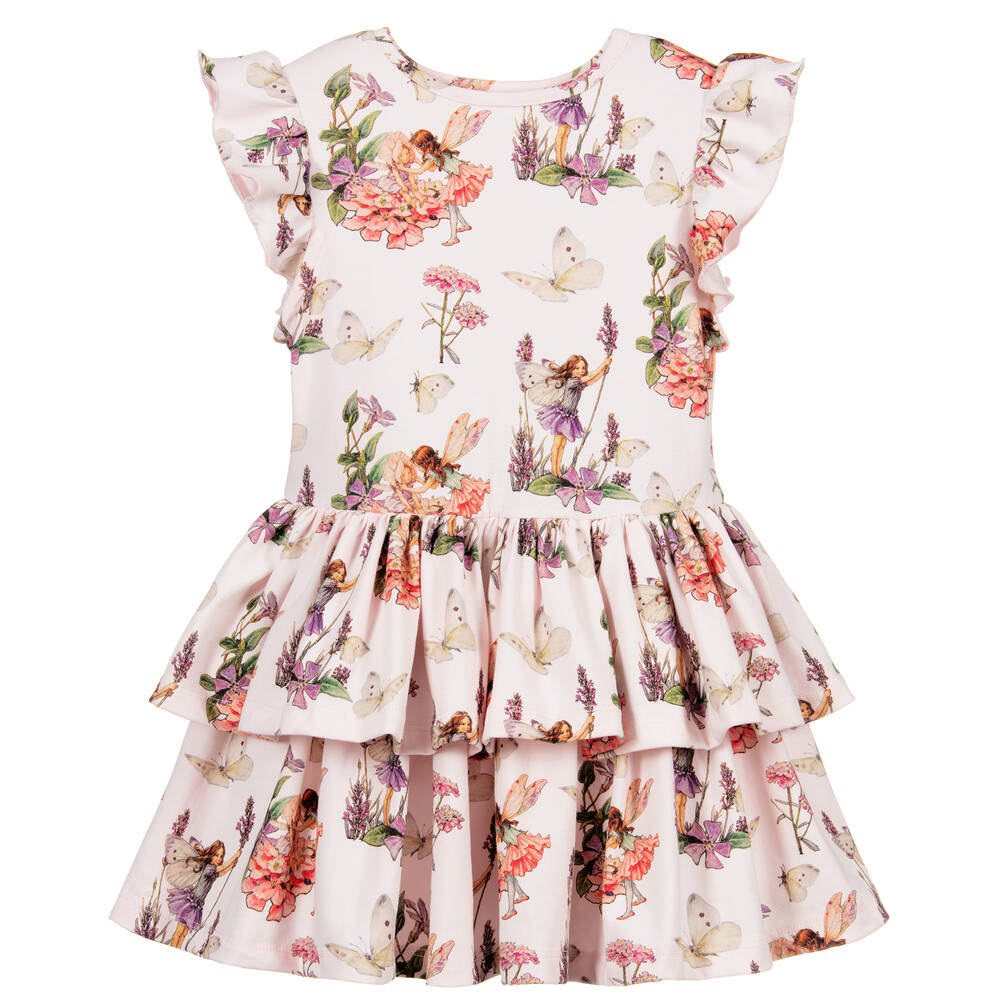 Flower Fairies™ by Childrensalon-Розовое платье из хлопкового джерси | Childrensalon Outlet