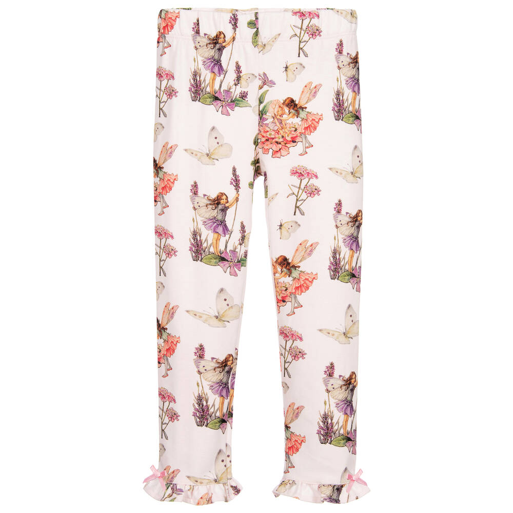 Flower Fairies™ by Childrensalon - Girls Pink Cotton Jersey Leggings | Childrensalon