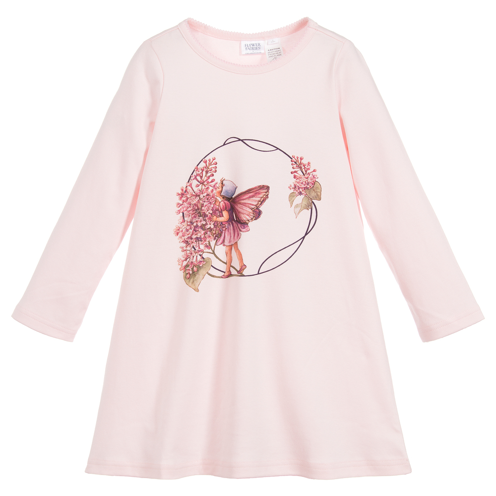 Flower Fairies™ by Childrensalon - Girls Pink Cotton Nightdress | Childrensalon