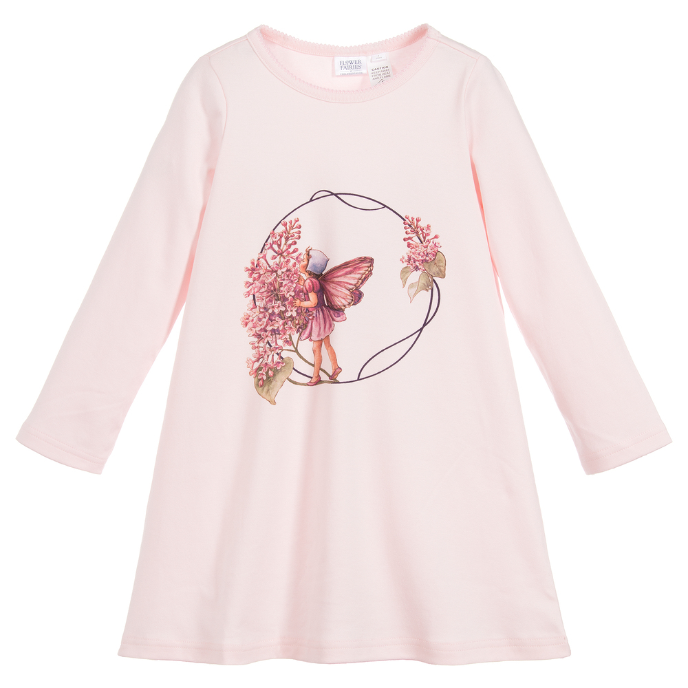 Flower Fairies™ by Childrensalon-Girls Pink Cotton Nightdress | Childrensalon Outlet