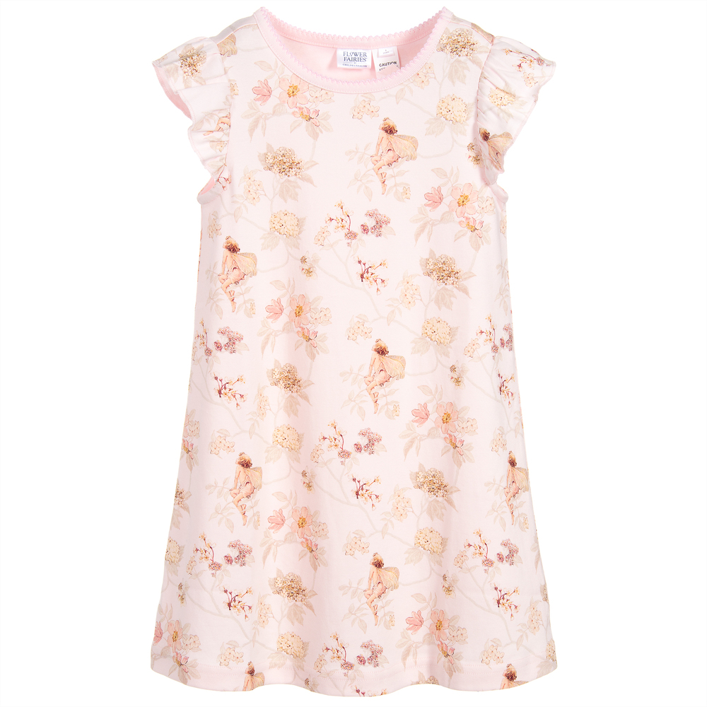 Flower Fairies™ by Childrensalon - Розовая ночная рубашка из хлопка для девочек | Childrensalon