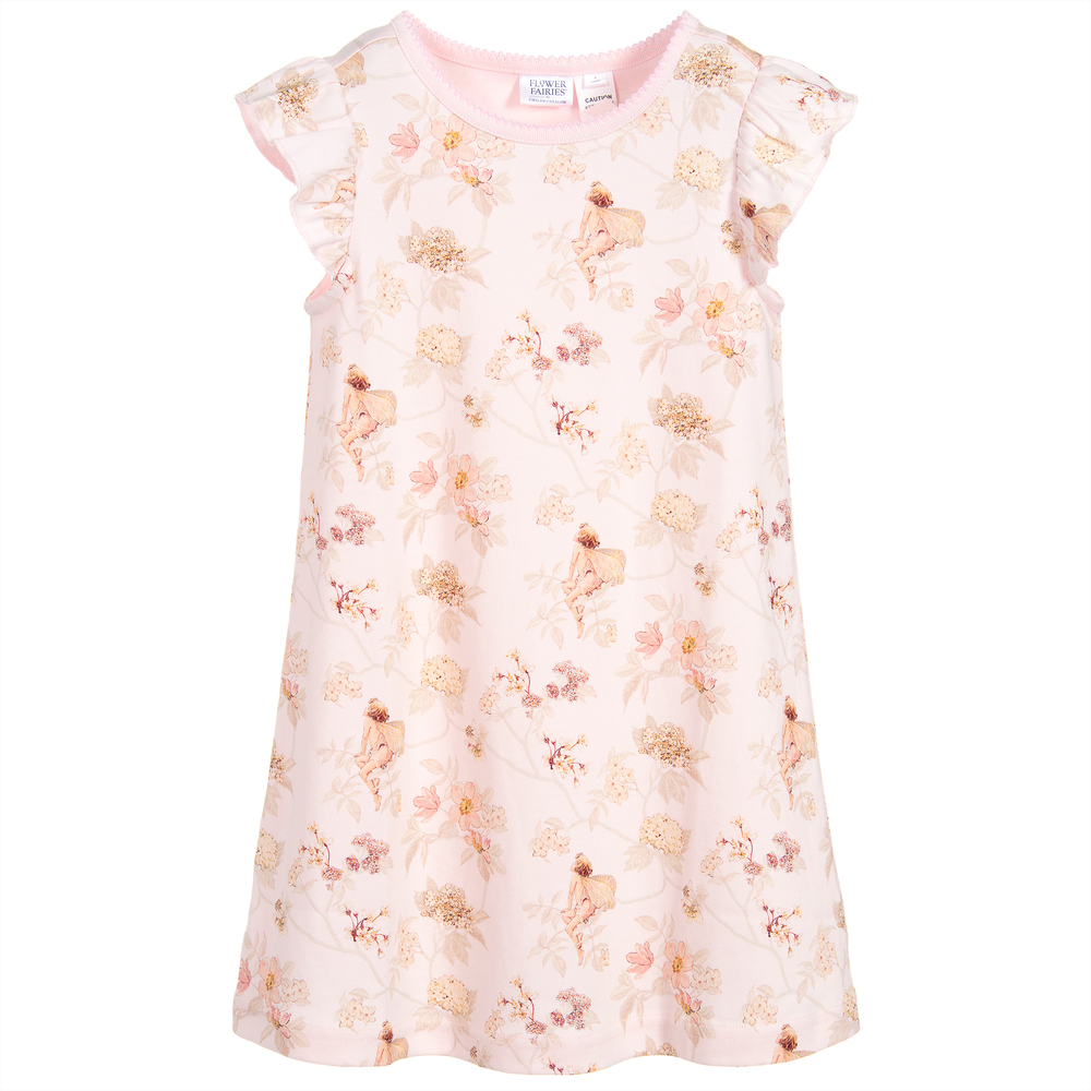 Flower Fairies™ by Childrensalon-قميص نوم قطن لون زهري للبنات | Childrensalon Outlet