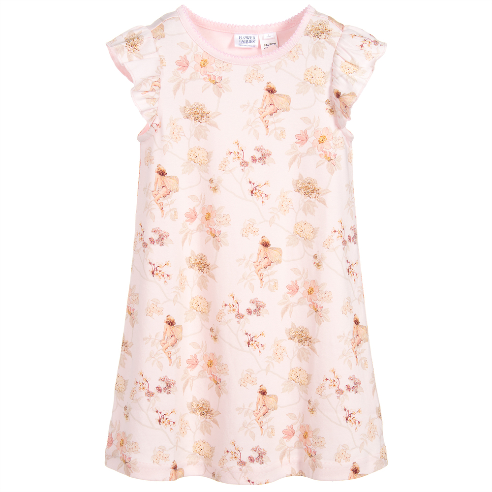 Flower Fairies™ by Childrensalon - Girls Pink Cotton Nightdress | Childrensalon