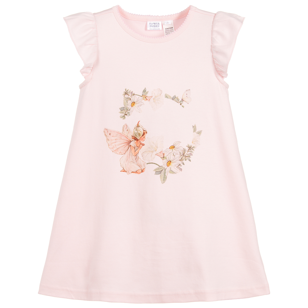 Flower Fairies™ by Childrensalon - Girls Pink Cotton Nightdress | Childrensalon