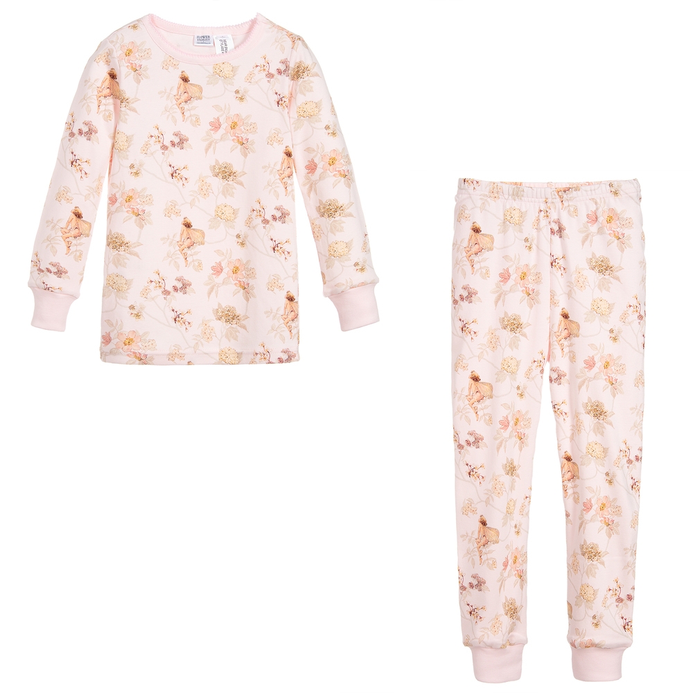 فلاور فيريز باي تشلدرن صالون-بيجاما قطن لون زهري للبنات | Childrensalon Outlet