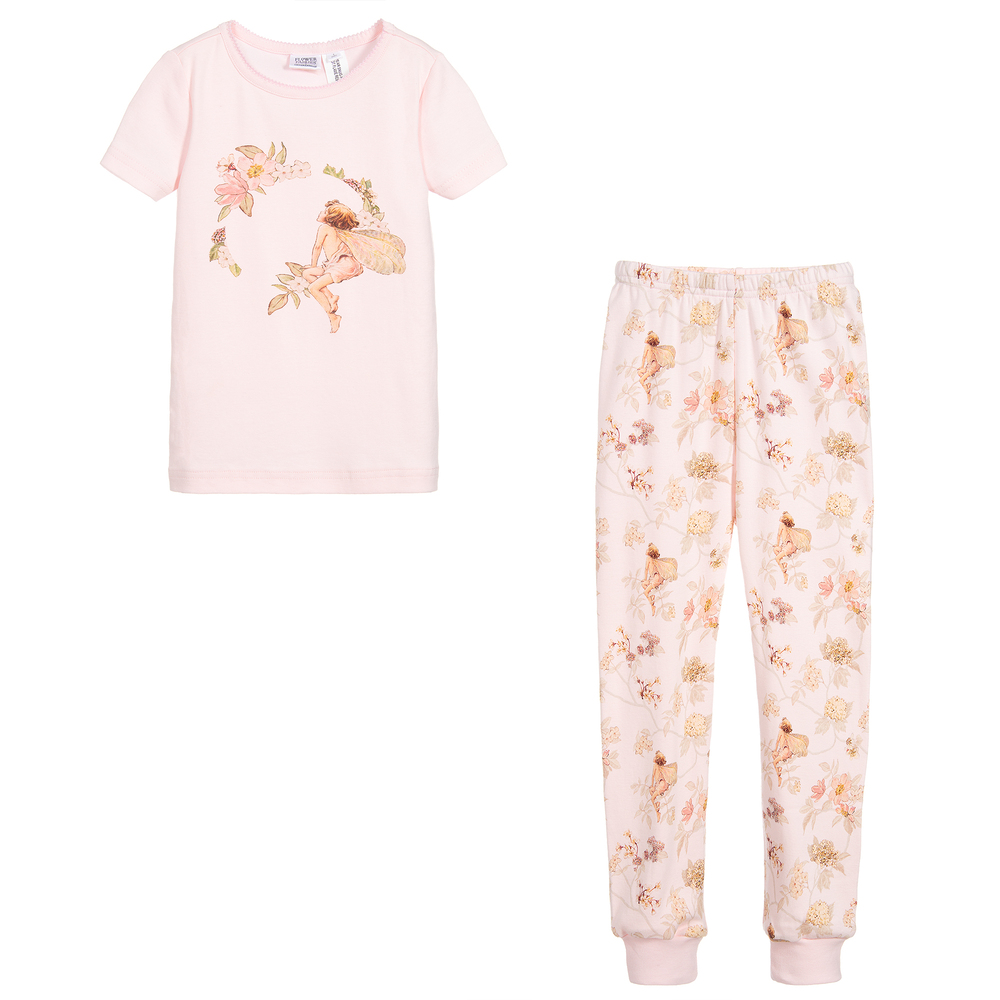 فلاور فيريز باي تشلدرن صالون-بيجاما قطن لون زهري للبنات | Childrensalon Outlet
