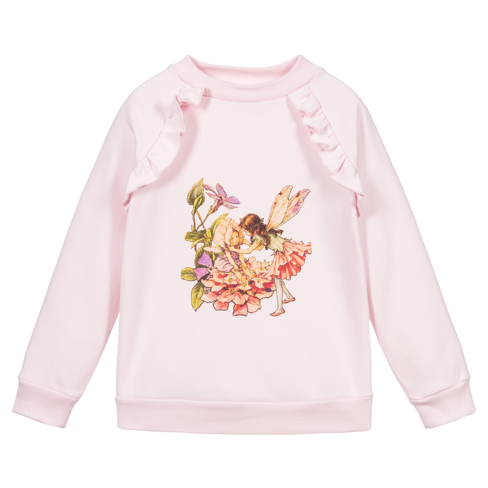 Flower Fairies™ by Childrensalon - Girls Pink Cotton Sweatshirt | Childrensalon