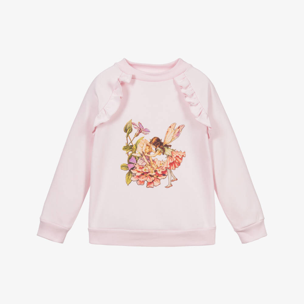 Flower Fairies™ by Childrensalon-Розовая хлопковая толстовка для девочек | Childrensalon Outlet