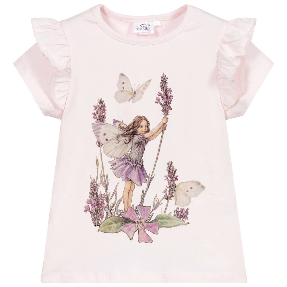 Flower Fairies™ by Childrensalon - Розовая хлопковая футболка для девочек | Childrensalon