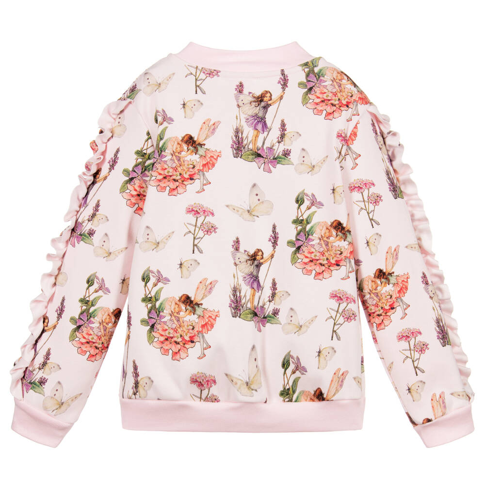 Flower Fairies™ by Childrensalon-توب بسحّاب قطن لون زهري للبنات | Childrensalon Outlet