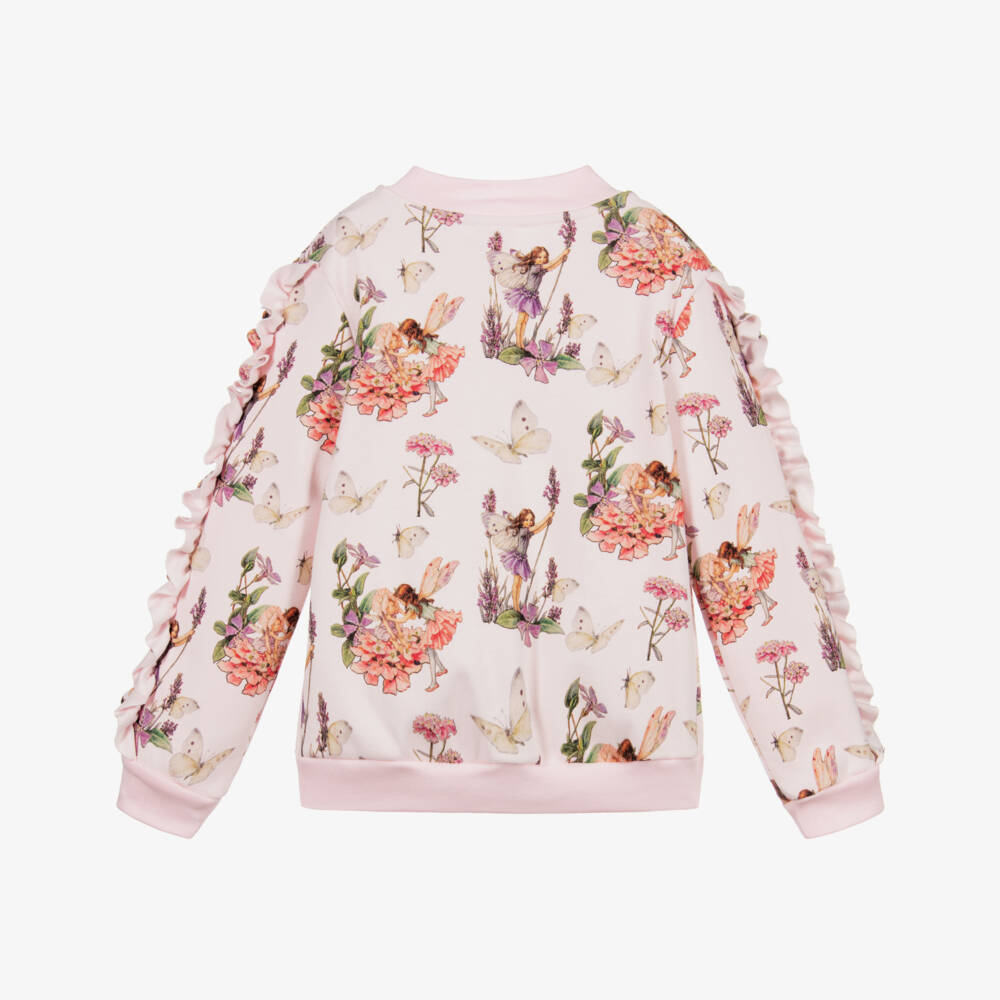 Flower Fairies™ by Childrensalon-توب بسحّاب قطن لون زهري للبنات | Childrensalon Outlet