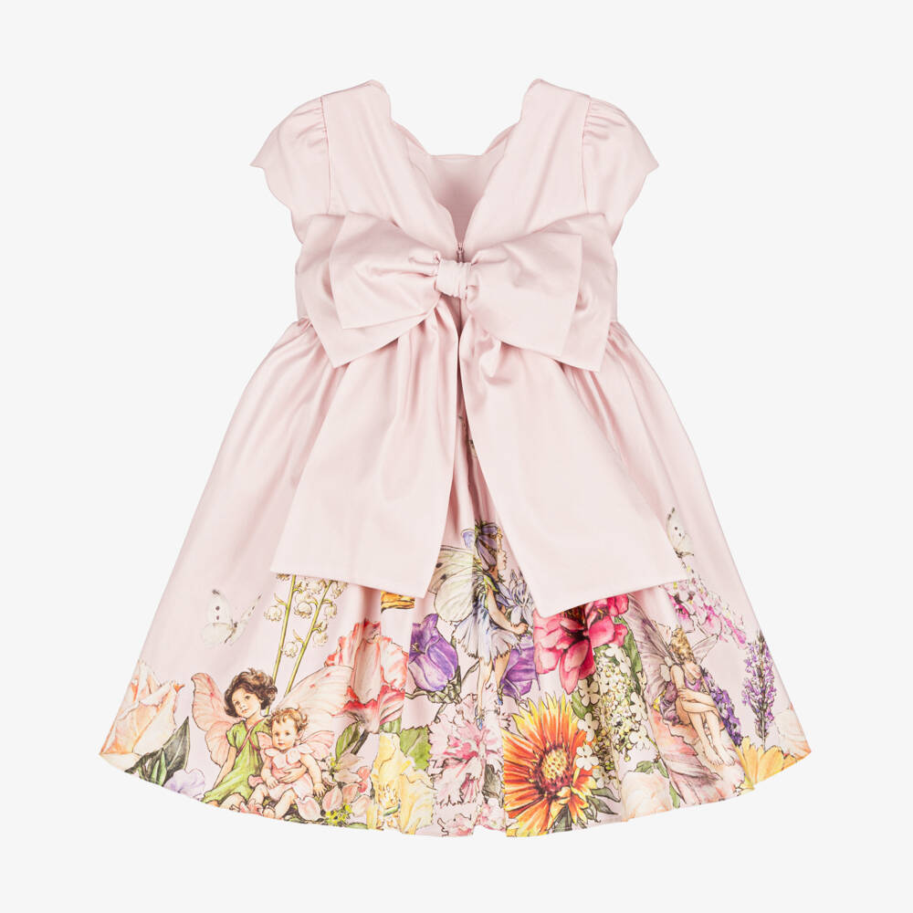 Flower Fairies™ by Childrensalon-فستان ساتان وردي للبنات بأسلوب الجنية | Childrensalon Outlet