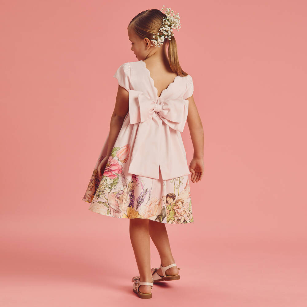 Flower Fairies™ by Childrensalon-فستان ساتان وردي للبنات بأسلوب الجنية | Childrensalon Outlet