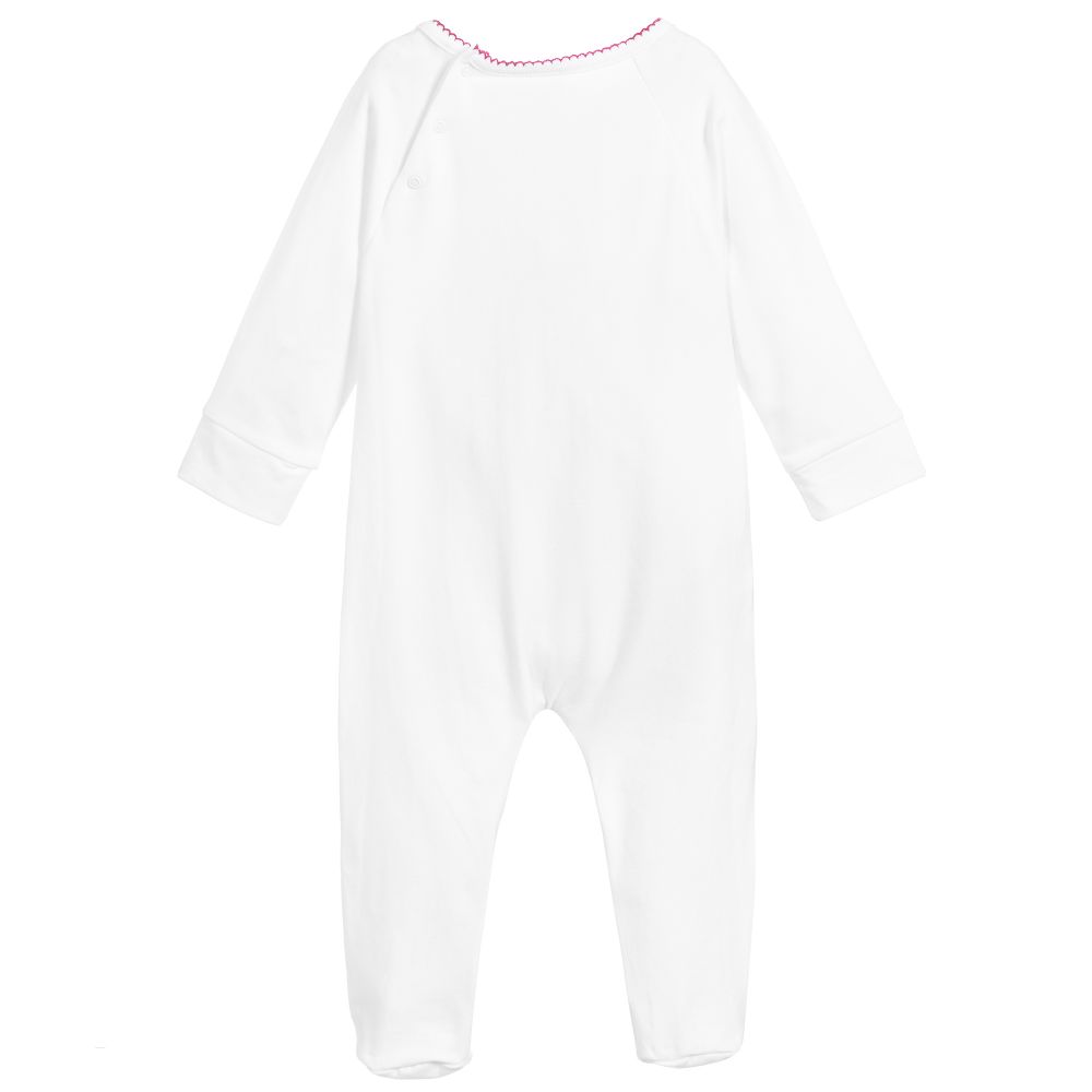 Flower Fairies™ by Childrensalon-Girls White Cotton Babygrow | Childrensalon Outlet