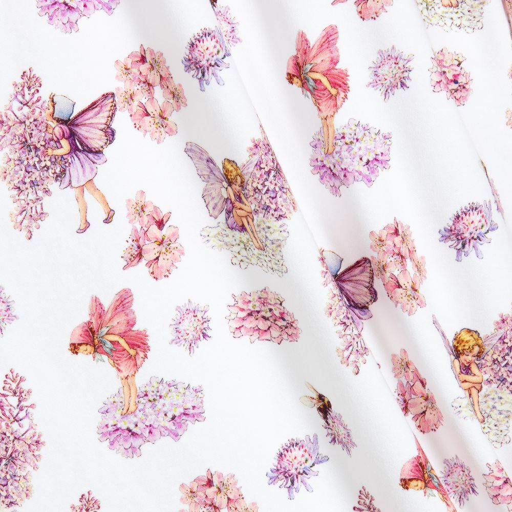 فلاور فيريز باي تشلدرن صالون-قميص نوم قطن لون أبيض للبنات | Childrensalon Outlet