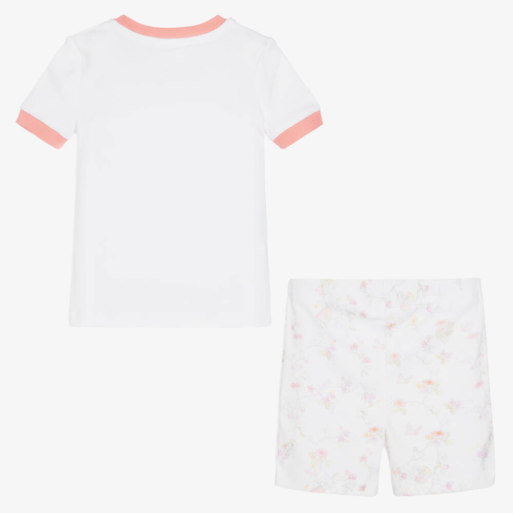 فلاور فيريز باي تشلدرن صالون-بيجاما شورت قطن لون أبيض للبنات | Childrensalon Outlet