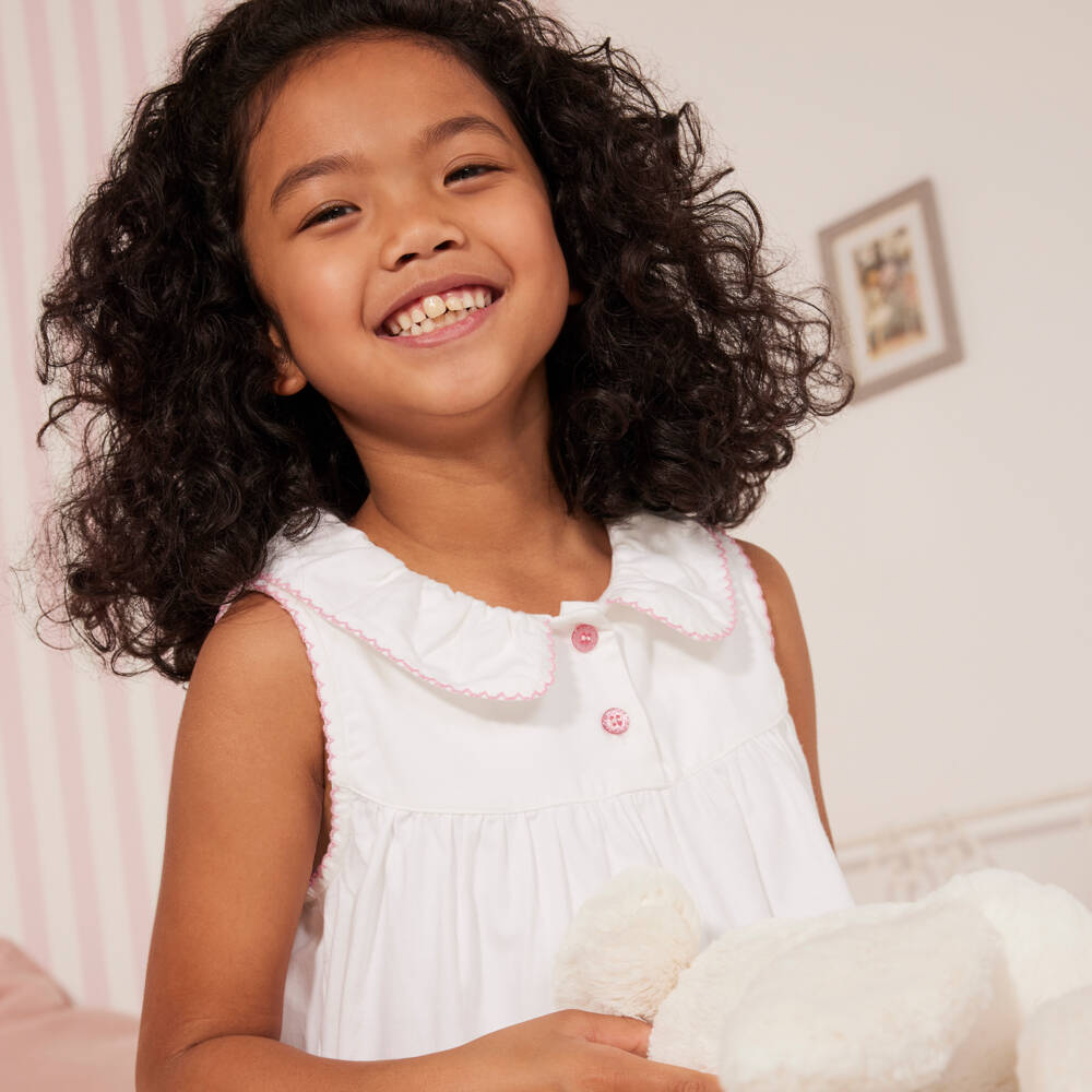 Flower Fairies™ by Childrensalon-Girls White Fairy Cotton Nightdress | Childrensalon Outlet