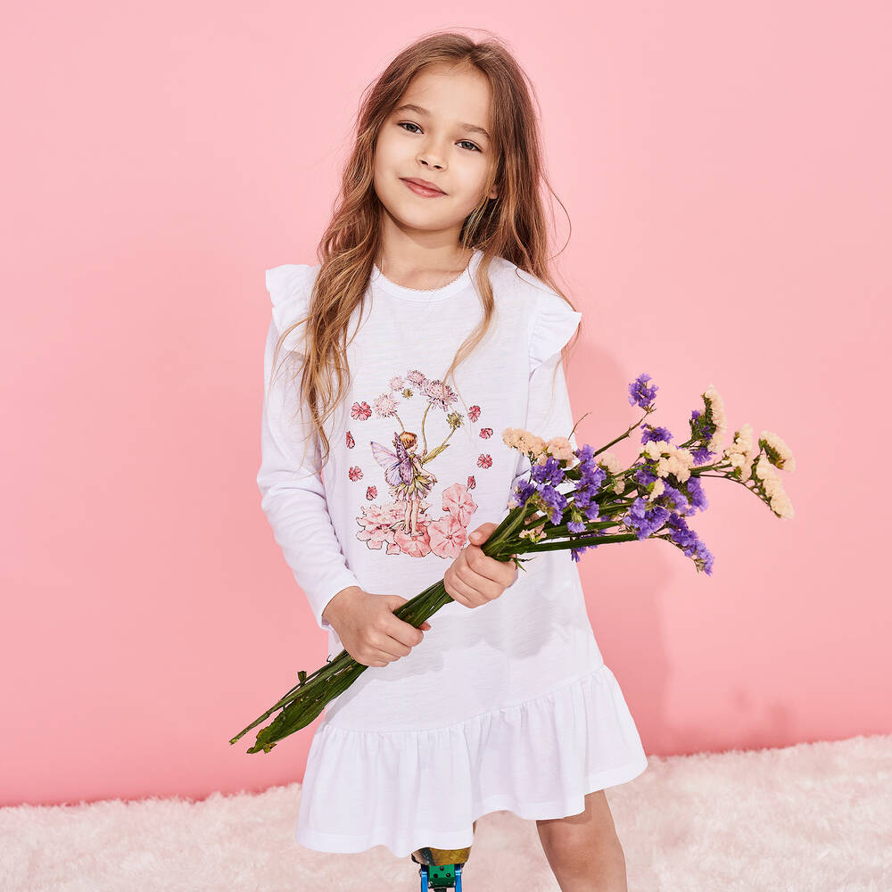فلاور فيريز باي تشلدرن صالون-قميص نوم لون أبيض للبنات | Childrensalon Outlet
