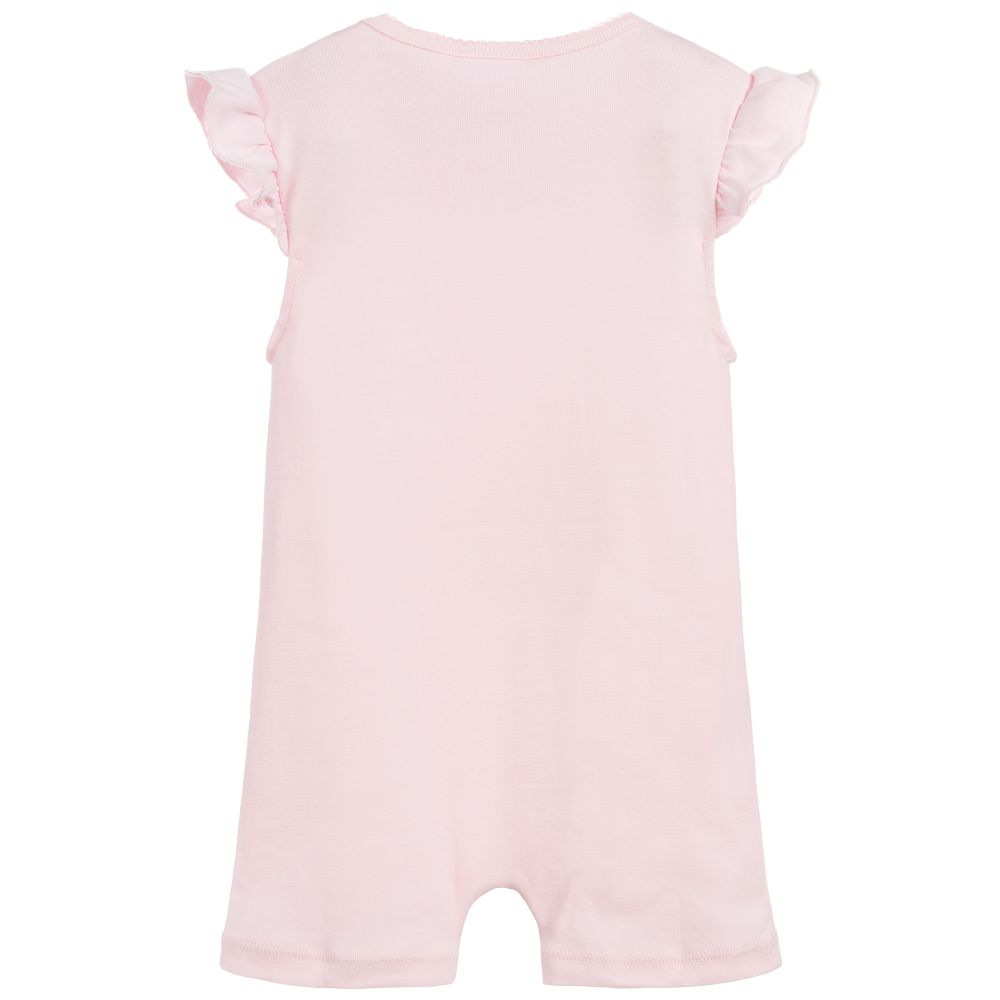 Flower Fairies™ by Childrensalon-Короткий комбинезон розового цвета с цветами и феей | Childrensalon Outlet