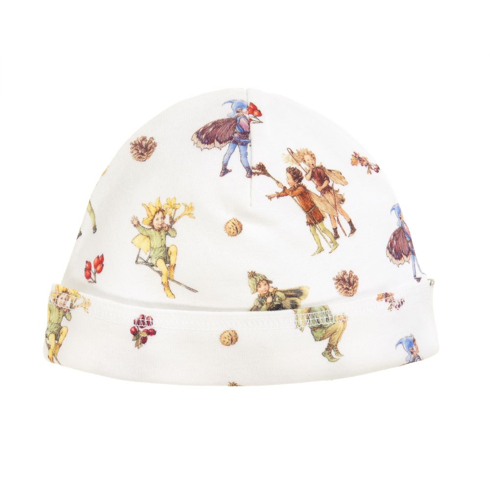 Flower Fairies™ by Childrensalon - Белая хлопковая шапочка для малышей | Childrensalon