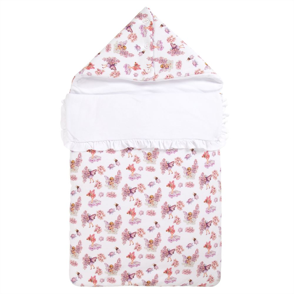 Flower Fairies™ by Childrensalon - Weißer Baumwoll-Babyschlafsack (90 cm) | Childrensalon