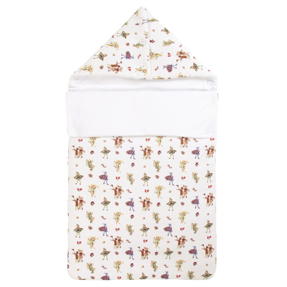 Flower Fairies™ by Childrensalon-White Cotton Baby Nest (90cm) | Childrensalon Outlet