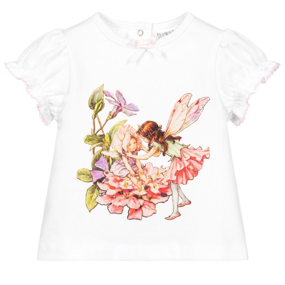 Flower Fairies™ by Childrensalon-White Cotton Baby T-Shirt | Childrensalon Outlet