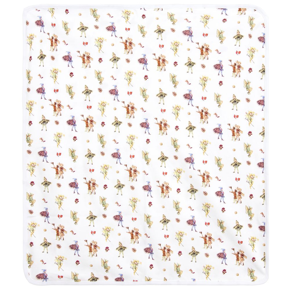 Flower Fairies™ by Childrensalon - Белое хлопковое одеяло (70 см) | Childrensalon