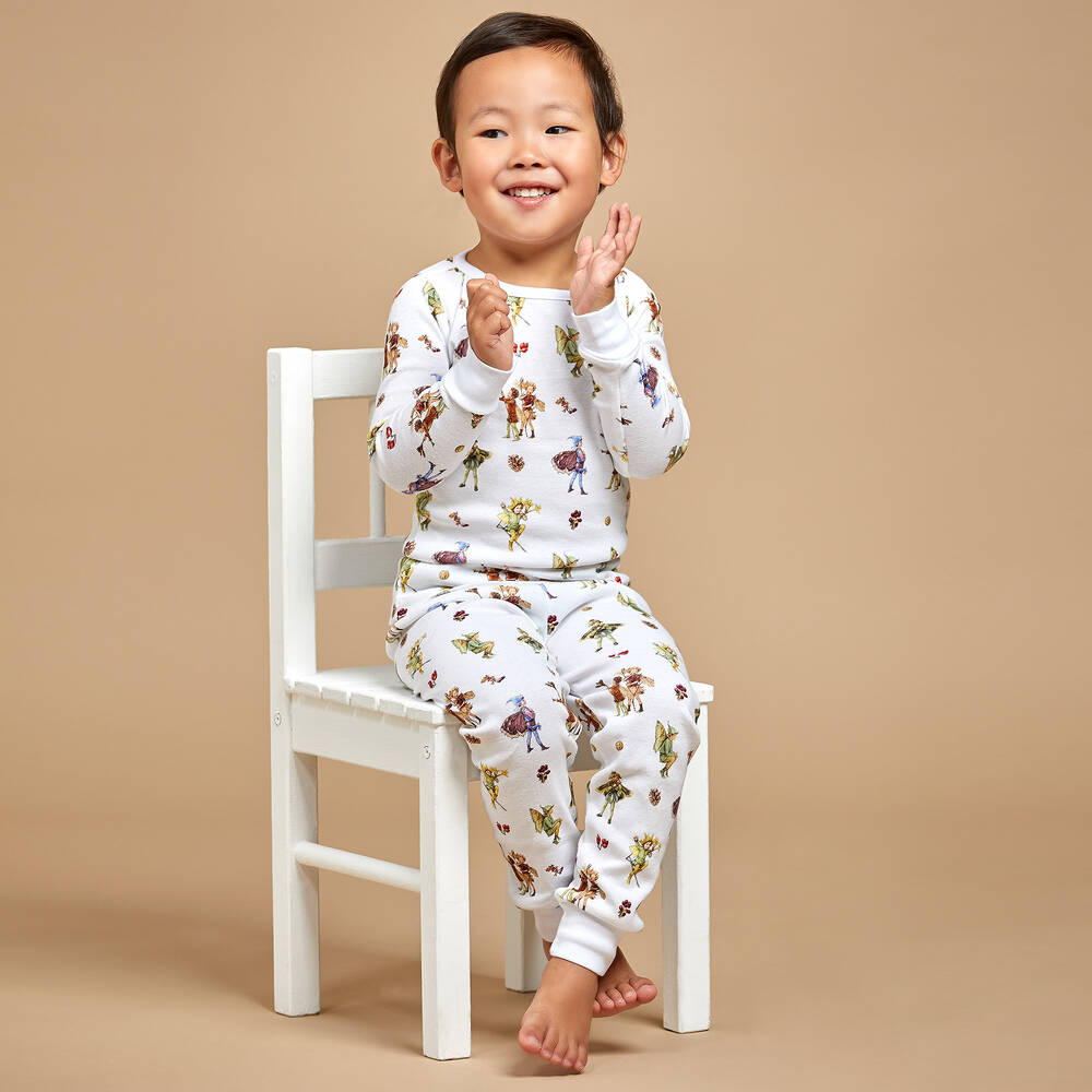 Flower Fairies™ by Childrensalon-Белая хлопковая пижама | Childrensalon Outlet