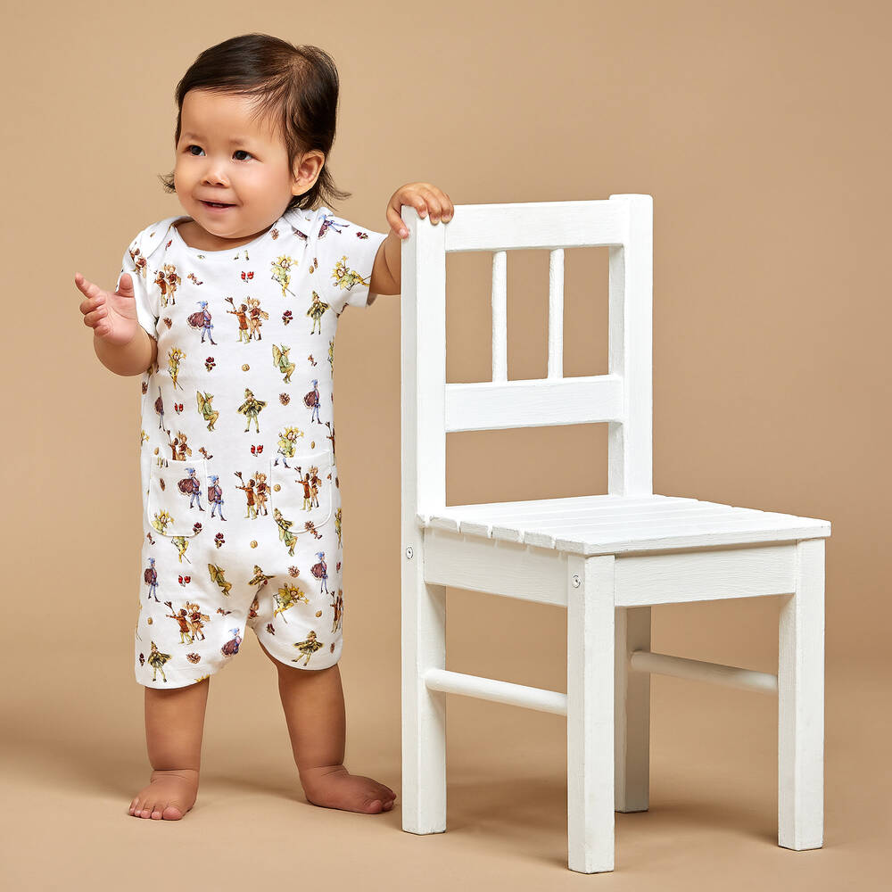 Flower Fairies™ by Childrensalon-Белый хлопковый песочник | Childrensalon Outlet