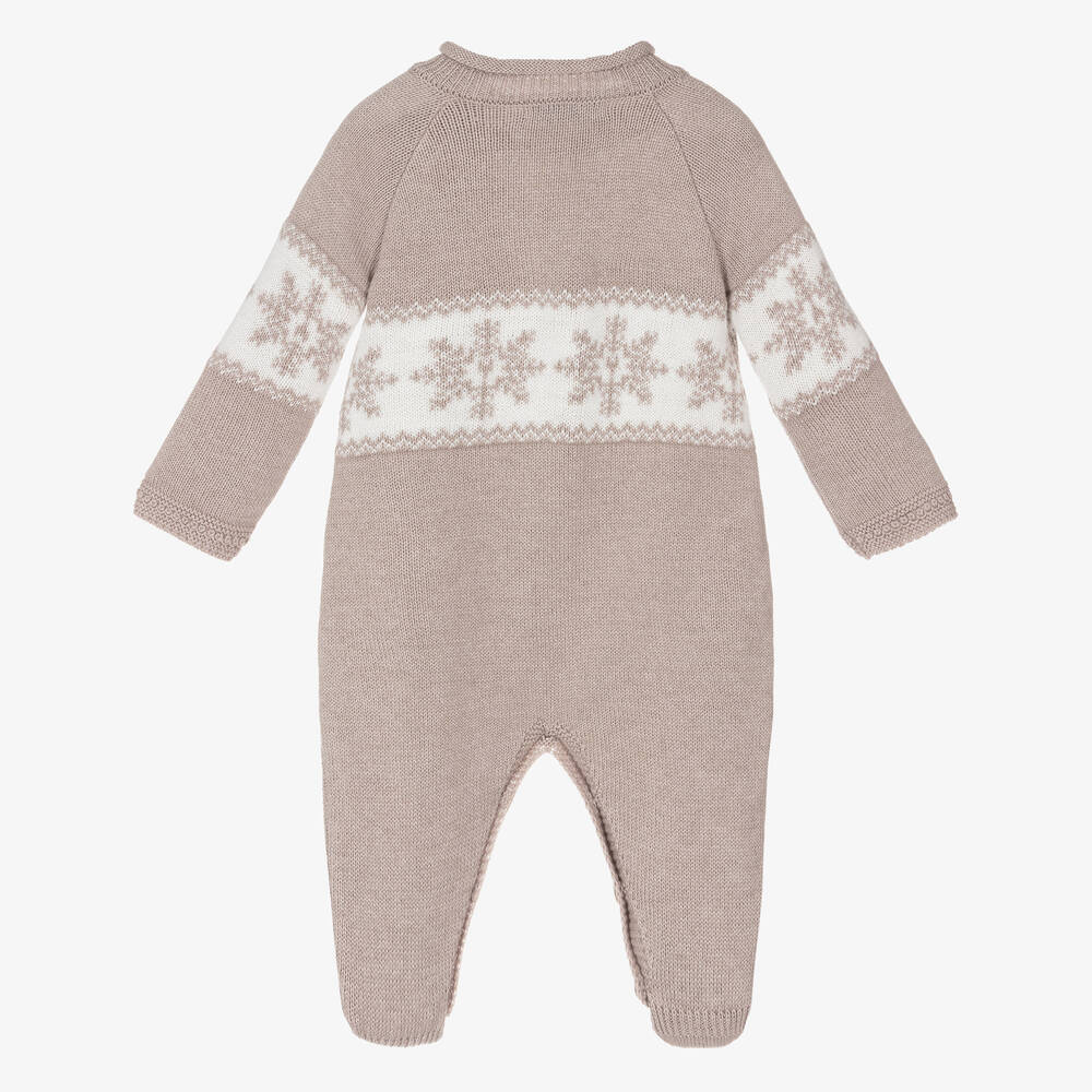 Foque-أفرول بيبي غرو قطن وصوف محبوك لون بيج للأطفال | Childrensalon Outlet