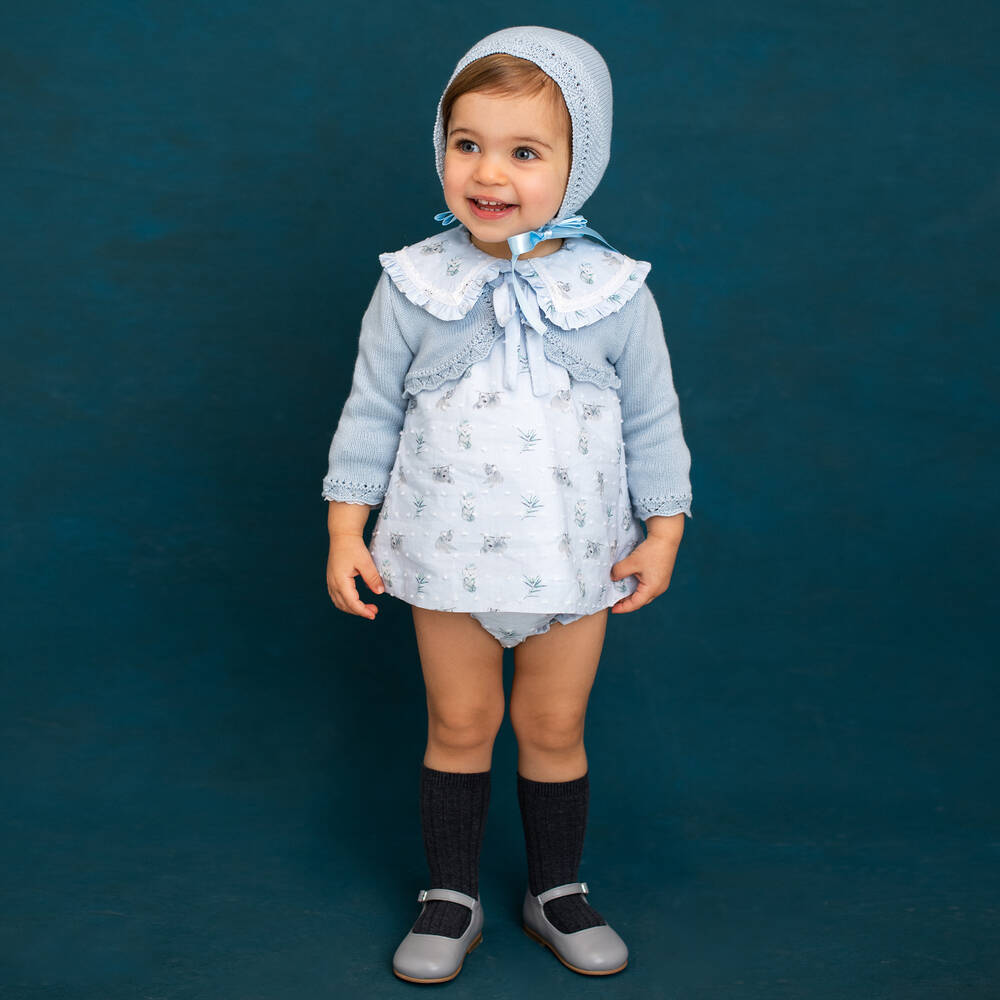 Foque-Платье и трусики из хлопка голубого цвета | Childrensalon Outlet